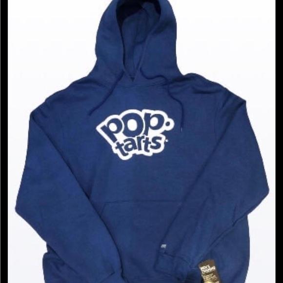 Pop Tarts Men’s Blue XL X-Large Pullover Drawstring Hoodie Logo Sweatshirt NWT - Picture 5 of 6